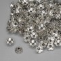 End caps for beads, metal color silver, diameter 6x1mm± hole 1.5mm± packaging 20g (~122 pcs)