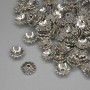 Cap tips for beads, metal color silver, diameter 7.5×1 mm± hole 1.5 mm± packaging 20 g (~89 pcs)
