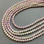 Czech Crystal Beads, multicolor with gasoline iridescence on thread, faceted round beads, 6mm diameter, approx. 38cm length