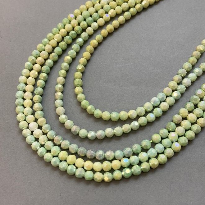 Czech Crystal Beads multicolor with gasoline/gas flame finish on thread faceted ball, diameter 6mm + -, length 38cm +