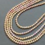 Beads Czech Crystal multi-color with gasoline-like iridescence on a thread faceted ball, diameter 6mm + -, length 38cm +
