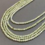 Beads Czech Crystals Green with Gas Deposition on Thread Grenaded Cube, 4x4mm, 38cm length