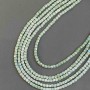 Beads Czech Crystal Salad Green with gasoline coating drilled on thread faceted cube, diameter 4x4mm + -, length 38cm +