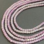 Beads Czech Crystal pink multicolor with gasoline spray on thread faceted cube, diameter 4x4mm +-, length 38cm +