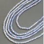 Beads Czech Crystal blue with petrol coating on a thread faceted cube, diameter 4x4mm + -, length 38cm +