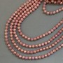 Beads Pink Czech Crystal on Thread Faceted Sphere, 8mm Ø +-, Thread Length 38cm +-