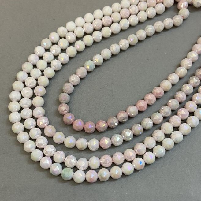 Beads Czech Crystal Multicolor on Thread Faceted Sphere, diameter 8mm + -, length 39cm +