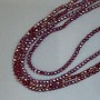 Beads Czech Crystal on Monofilament Red Transparent with Petrol Reflected Faceted Rondelle, diameter 6x5mm + -, length 39cm +