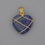 Heart Pendant in an Interwoven Setting with Lazurite 21x21mm +-, diameter 30mm+-