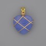 Pendant Heart in Aquamarine Weave 21x21mm+-, diameter 30mm+