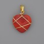 Pendant Heart in Weave Turmaline 21x21 mm±, diameter 30 mm±