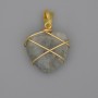 Heart Pendant in Labrodor (Labradorite) Wrapped 21x21 mm, Ø 30 mm
