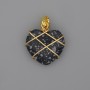 Heart Pendant in Snowy Obsidian Weave 21x21mm, diameter 30mm