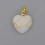 Pendant Heart Wrapped in Mountain Crystal 21x21mm±, diameter 30mm±