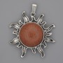 Pendant Sun Aventurine Golden Sand 39mm+-, length 46mm+-