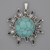 Sun pendant Turquoise (artificial) (single) 39mm+- , length 46mm+-
