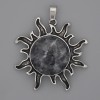 Pendant Sun Labradorite 39mm±, length 46mm±