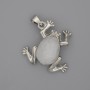 Frog Pendant Mountain Crystal 29x28mm±, length 37mm±