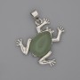 Frog Pendant Jadeite 29x28mm±, length 37mm±
