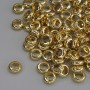 Bead bail insert, metal color: gold, diameter 6x2.5 mm ± hole diameter 3.5 mm, packaging 20 g (~93 pcs)