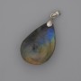 Pendant Drop Labradorite 32x22mm+-, length 40mm+