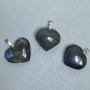 Pendant Heart Labradorite 30x30mm +-, length 40mm+-