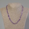 Necklace of natural stone Amethyst faceted, diameter 7-9x6-7mm+-, length 50cm +- with clasp