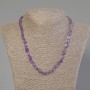 Necklace of natural stone Amethyst faceted, diameter 7-9x6-7mm+-, length 50cm +- with clasp
