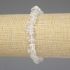 Moonstone and Rock Crystal Bead Bracelet, 7-10×2-5 mm chips, length 18 cm, stretch