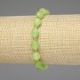 Bracelet Chrysoprase Olivine faceted bead 9x8mm+- beaded 3mm+-, length 18cm+- stretch