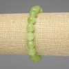 Chrysoprase Olivine Faceted Bead Bracelet 10mm, length 18cm, stretch