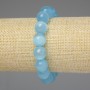 Bracelet Blue Tiger's Eye Smooth Bead 12mm+-, length 18cm+ Stretch