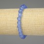 Bracelet Blue Cat's Eye Smooth Bead 8mm+-, length 7.1"+- Stretch
