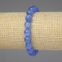 Bracelet Blue Cat's Eye Smooth Bead 10mm+-, length 18cm+- stretch