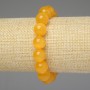Bracelet Yellow Tiger's Eye Smooth Bead 12mm+-, length 18cm+- stretch