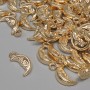 Pendant Charm Moon Gold Color, 13×6 mm ± hole 1.7 mm ± packaging 46 pcs