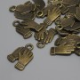 Pendant Charm "Gloves" in antique bronze color, diameter 19×13mm ± hole 2–3mm ± packaged 19 pcs