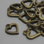Heart Pendant in Bronze Color 15×12 mm ± drilled hole 2.3 mm ± packaging 15 pcs