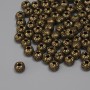 Bronze bead-insert jewelry finding, color of metal bronze, diameter 3.5×4 mm ±, bore diameter 1.4 mm ±, packaged 73 pcs