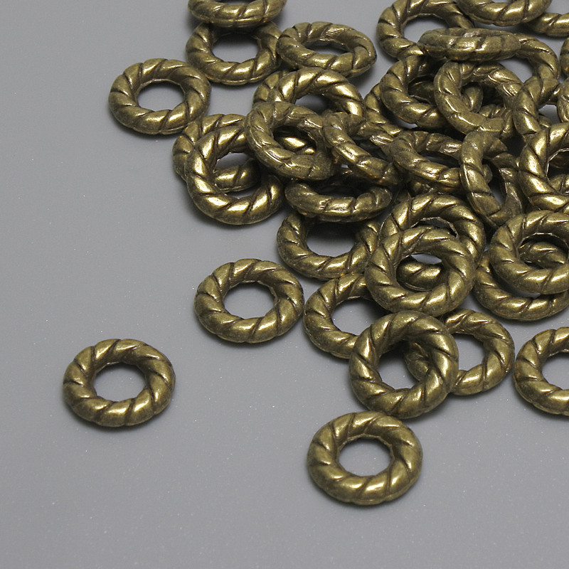 Bronze Bead Insertion (Bead Inlay) 7.5×2 mm, hole 3.7 mm, packaged 44 pcs