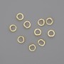 Ring protectors, non-detachable with two holes, diameter 5x2 mm ± hole, diameter 3.3 mm ± metallic gold color, pack of 10 pcs+