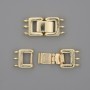3-Strand Clasp, Gold-Tinish Metal, 25 x 11 mm ±