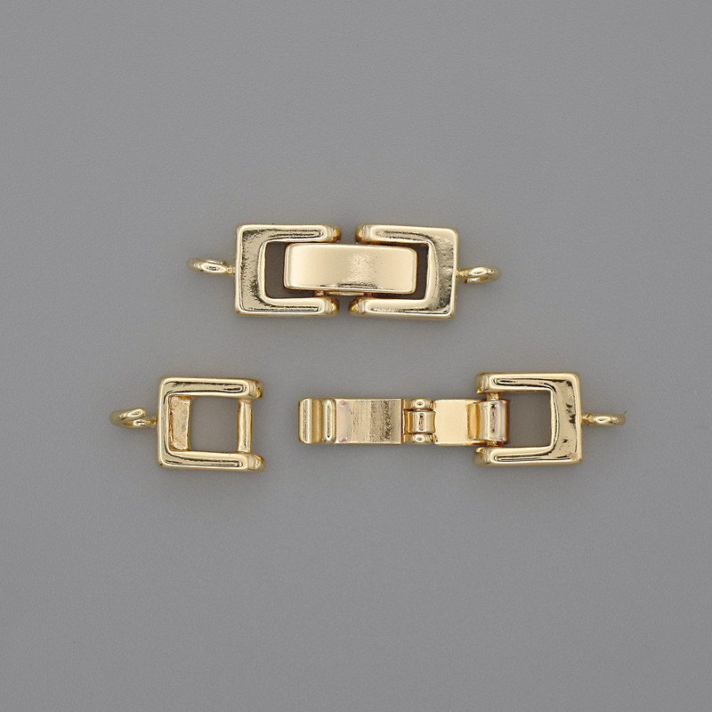 Clasp Findings, diameter 22x7 mm ± gold color of metal