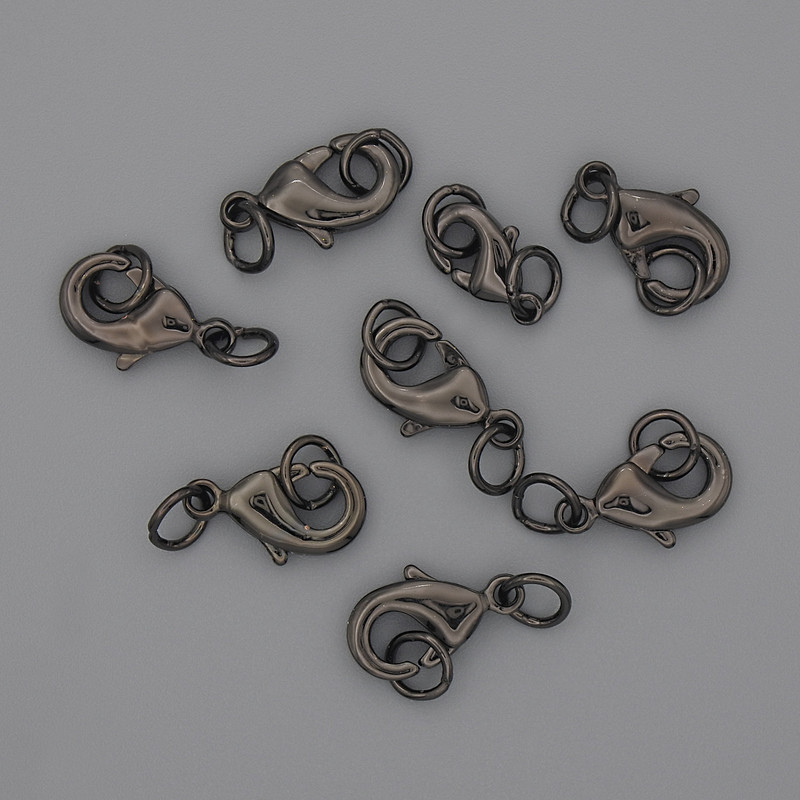 Clasp Hook Carabin 12×6mm± black metal color