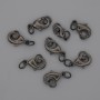 Clasp Hook Carabin 12×6mm± black metal color