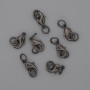 Clasp Lobster Claw 10×5 mm ± black metal color