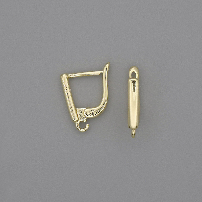 Hooks for Earrings Golden Metal 15x3mm+ - pair