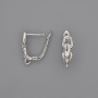 Earrings Ear Wires in Silver-Tone Metal 17x5.5 mm, 5 mm+ - pair