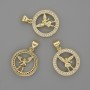 Angel Pendant 16mm+-, length 22mm+- golden metal