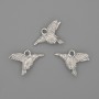 Hummingbird Pendant 19x15mm± Silver Metal